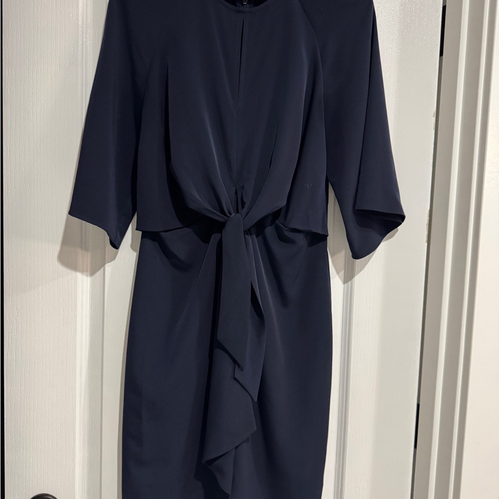 Maggy London Dark Blue Long Sleeve Dress